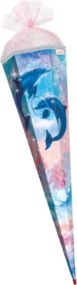 Obrázek produktu pro Školní kužel ROTH "Dolphins", čtvercový, 850 mm, s efektem
