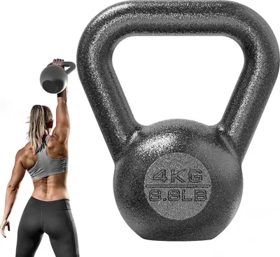Zdjęcie produktu dla Żeliwny kettlebell PROIRON 4kg 8kg 12kg 16kg 20kg 24kg Czarny