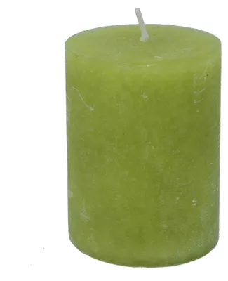 Produktbild von Stumpenkerze durchgefärbt limone 8 x Ø 6 cm