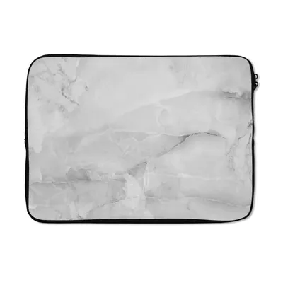 Produktbild von MuchoWow® Laptop Hülle 13 Zoll Marmor - Stein - Weiß - Grau - Marmoroptik Laptoptasche - Laptophülle - Sleeve - Rundumschutz