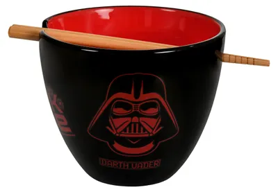 Ramen-Schale mit Stäbchen, Star Wars Dark Side, Keramik, 550 ml, schwarz