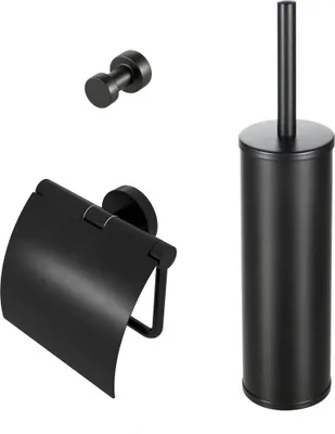 Immagine prodotto di Geesa Nemox Black Set di accessori per la toilette 3 in 1 nero