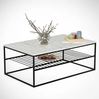 Produktbild von Skye Decor, Etna - Marmo, Couchtisch, Weiß, 100 % MELAMINBESCHICHTETE SPANPLATTEN, 95 x 55 x 43 cm