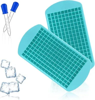 Obrázok produktu pre Silikónové formy na ľad – 2 ks – tmavomodré – ľahko vyberateľné