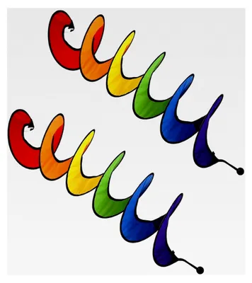Produktbild von 2 Stück Spiral-Windmühle für den Außenbereich, bunte Windspirale mit UV-Schutz und wetterfester Gartendekoration