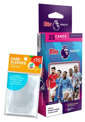 Produktbild von Bundle mit Premier League 2026/27 Trading Cards - 1 Blister + exklusive collect-it Hüllen