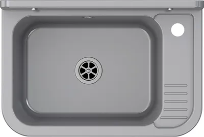 Obrázek produktu pro Granitan | Dřez PARON - 50x34 cm - šedý - odolný proti chemikáliím - s kuchyňskou baterií