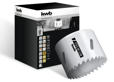 Obrázok produktu pre kwb 598057, Samostarný, Vŕtačka, Hliník, Meď, Sadrokartón, Plast, Oceľ, Drevo, Biela, dvojkovový, High-Speed Steel (HSS), zliatina HSS-Co