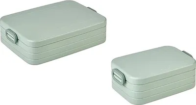 Produktbild von Mepal | Take a Break Duo Pack | Brotdose To Go | Lunchboxen für 2 bis 4 Sandwiches oder 4 bis 8 Brotscheiben | ideal für Meal Prep | Essenbox mit Unterteilung | Nordic sage