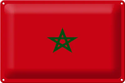 Produktbild von Blechschild Flagge Marokko 30x20cm Flag of Morocco