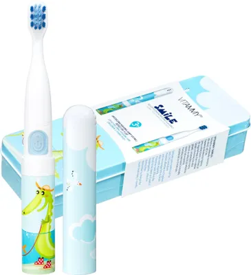Image de VITAMMY SMILE Brosse à dents sonique pour enfants, Crocodile, 3 ans et plus