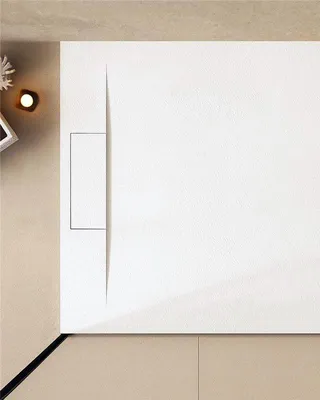 Immagine prodotto di Piatto doccia 70x90 effetto pietra ardesia in smc con piletta bianco Trevi
