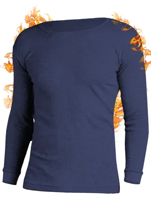 Produktbild von OCERA Thermo Unterhemd für Herren Thermounterwäsche Baumwolle - Marine - XL