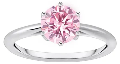 Produktbild von THOMAS SABO 925 Sterling Silver Ring with Pink Brilliant-Cut Stone, Women’s Ring TR2474-051-9-58