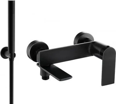 Produktbild von Mexen Zero R70 Wannenbatterie mit Brausegarnitur, Schwarz - 7113R70-70