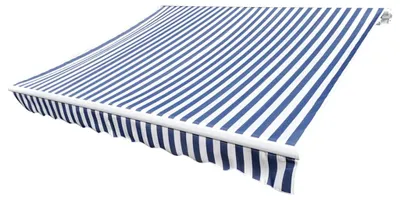Obrázek produktu pro vidaXL Náhradní látka na markýzu, modrá a bílá, 450x300 cm, polyester