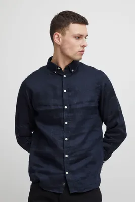 Produktbild von CASUAL FRIDAY CFAnton Herren Freizeithemd Hemd Basic Leinenhemd Button-Down-Kragen Regular Fit