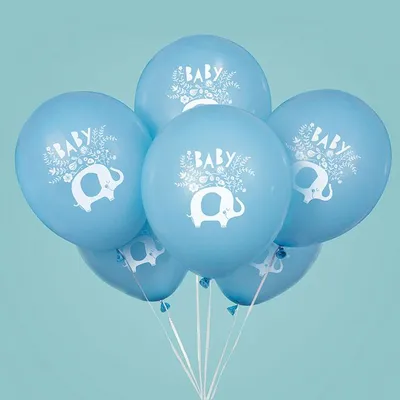 Produktbild von Baby Shower Elefant Junge 8 Luftballons