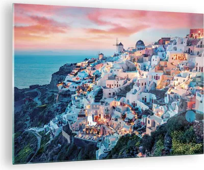 Produktbild von Bilder auf glas - Einteilig - Santorini Griechenland anzeigen - 70x50cm - Glasbilder - Wandbilder - Bilder - Wanddekoration aus Glas - Glas Bilder - Wandbild auf Glas - GAA70x50-4784