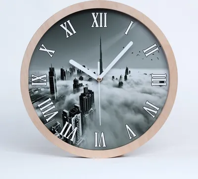 Produktbild von Holzuhr 30fi cm wanduhr - weiße Spitzen - beschlagen die kosmopolitische Dubai über