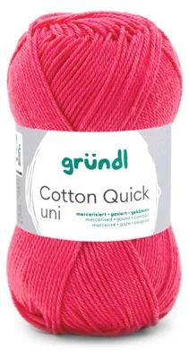 Produktbild von Gründl Baumwolle quick uni,50g.100%Baumwolle,mercerisiert,Häkel- u. Strickgarn,50g / 125 m,NS 3-4 157 orangerot