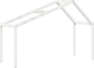 Produktbild von Dach für Kinderbett Weiß 203x80,5x142 cm Massivholz Kiefer
