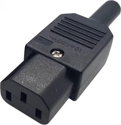 Produktbild von Kunststoff Kaltgerätestecker IEC 320 C13, 10 A 250 V, Verschraubbar, schwarz