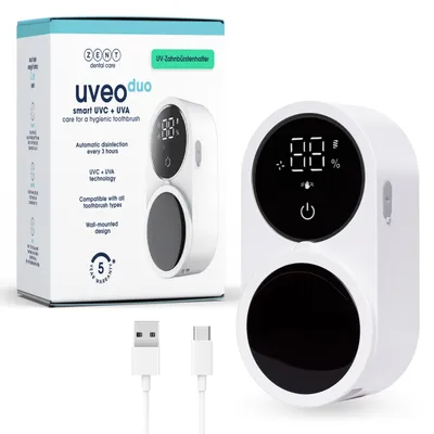 Produktbild von ZENT Uveo Duo UV-Zahnbürste Sanitizer, Zahnbürste Halter, Automatische Sterilisation