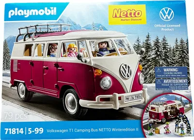 Produktbild von PLAYMOBIL® 71814 - Volkswagen VW T1 Camping Bus - NETTO Winter Edition II - 2024