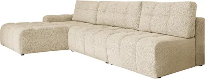 Produktbild von home24 Ecksofa mit Schlaffunktion - Strukturstoff