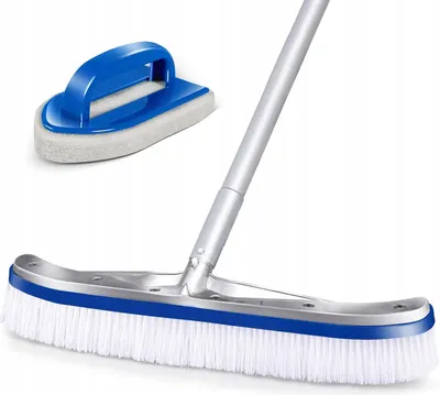 Zdjęcie produktu dla Szczotka do Basenu 45 cm z Uchwytem i Szczotką Narożnikową
