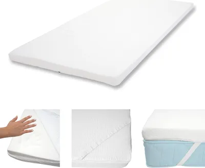 Obrázek produktu pro 6cm paměťová pěna matrace Topper HWC-E63, Topper matrace Overlay Matrace Protector  90x200cm Visco Foam
