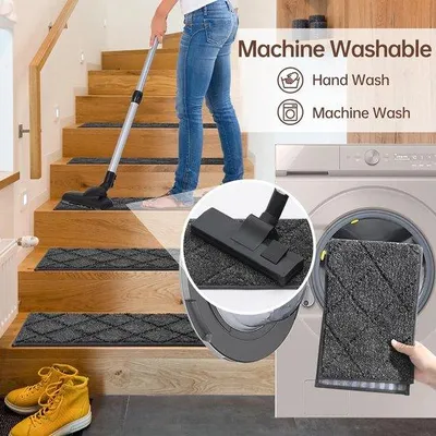 Produktbild von Famanu Trapmatten 70 x 22 cm - Antislip, schwarz, 4 Stück