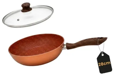 Image de Casserole en granit avec couvercle, 28 cm