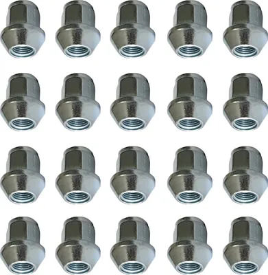 Obrázek produktu pro 20x Matice kola M12x1,25 s kuželovým límcem uzavřená 60° chrom 28 mm | velikost klíče 17 mm kompatibilní s Chevrolet Matiz M2 Spark 1M Spark M2 Spark M4 Spark Lite M2