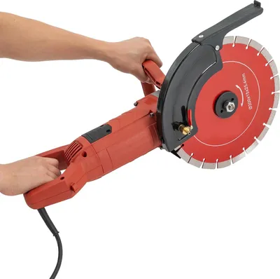 Obrázok produktu pre Píla na betón a kameň – ručná fréza na murivo/kotúčová píla – 5800 W – kotúč 30,5 cm – 4100 ot./min – 220 V, zástrčka EU – červená