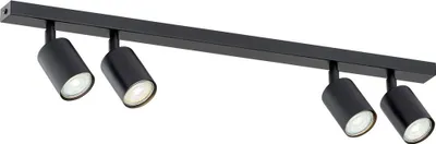 Zdjęcie produktu dla Lampa sufitowa minimalistyczna 4 reflektory czarna listwa 70 cm FLASH 4xGU10 8W Emibig