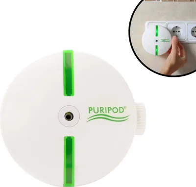 Produktbild von PURIPOD® - der lautlose Ionen - Luftreiniger in Minutenschnelle, Zigarettenrauch, Haustiergeruch, Essengeruch, Unangenehme Gerüche, Geruchsentferner