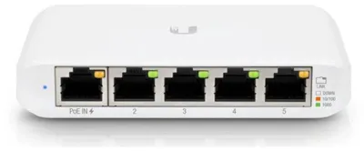 Obrázok produktu pre Ubiquiti UniFi Switch Flex Mini (5-pack), Riadený, Gigabit Ethernet (10/100/1000), Podpora napájania cez Ethernet (PoE)