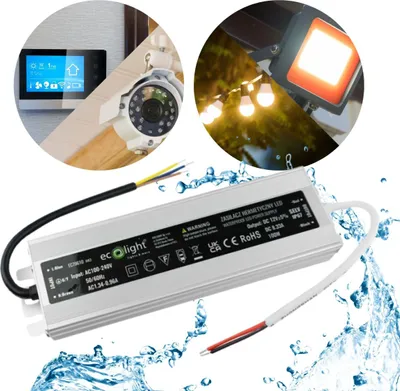 Obrázek produktu pro Hermetický napájecí zdroj LED 100W 12V 8.33A, vodotěsné 200x55x22 mm