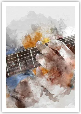 Produktbild von Poster - Poster ohne Rahmen - Gitarre Musik - 70x100 cm - Wand Bild - Wanddeko - Wandbilder - Kunstposter - Wandposter - Bilder - Kunstdruck - Wanddekoration - Wandbild - P2XPA70x100-3448