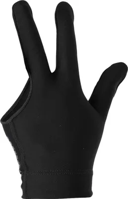 Immagine prodotto di Guanto unisex da biliardo snooker stecca pool mano sinistra aperto tre dita (nero)