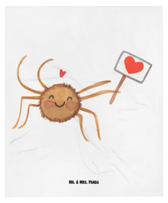 Produktbild von Mr. & Mrs. Panda Babydecke Spinne Agathe Motivation - Weiß - Geschenk, Glück, Schlummerdecke, Plaid, Erstlingsdecke, Dankeschön, Schmusedecke, Liebe, Fleecedecke