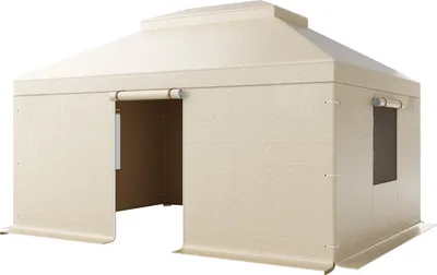 Immagine prodotto di SucceBuy copertura invernale per gazebo di 3,66 x 4,87 m con doppio tetto, copertura sostitutiva con pareti laterali e finestre in rete, copertura protettiva per lo stoccaggio, gazebo non incluso