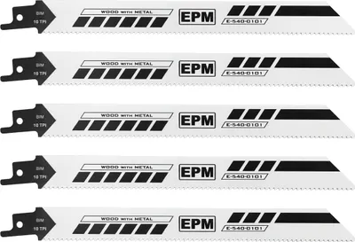 Image de Lame de scie sabre 200 mm, 10 dents par pouce, bois, S1022, 5 pièces - E-540-0101
