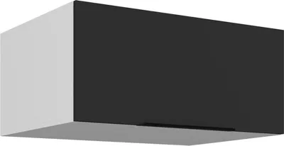 Produktbild von LUNARA Tiefhaubenunterschrank – Breite 80 cm, schwarz/weiß