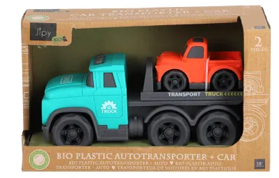 Produktbild von KiddyGo Autotransporter Bioplastik Spielzeug mit Formenbox und Auto