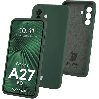 Produktbild von Silikon Handyhülle für Galaxy A27 5G, Bizon Soft Case, Dunkelgrün