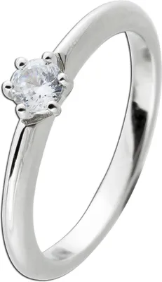 Produktbild von Solitärring Silber 925 Zirkonia 0.25ct  Verlobungsring Trauring 17