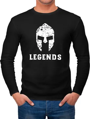 Produktbild von Herren Longsleeve Legends Legends Sparta Spartaner Helm Langarmshirt Neverless® schwarz 3XL